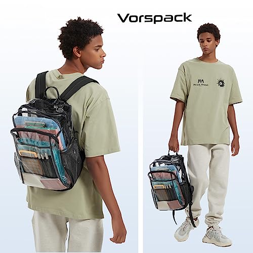 Clear Backpack with Multi-pockets Black G246533