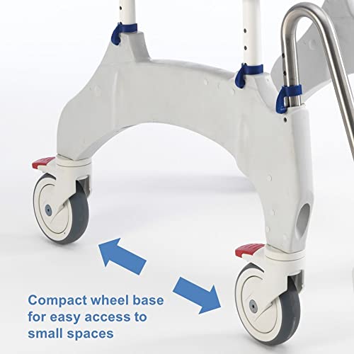 Shower and Commode Chair with Collection Pan, Lid and Pan Support Guide Rail L789