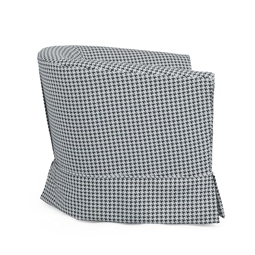 White/Blue Stripe Swivel Club Chair A764050