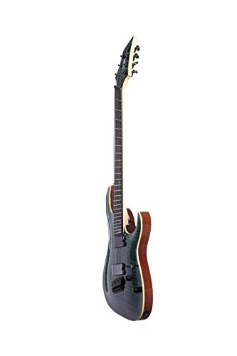Trans Green 7 String Fanfret Electric Guitar T70889