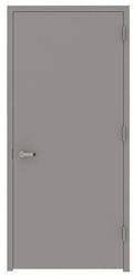 Gray Flush Left-Hand Fire Proof Steel Prehung Commercial Entrance Door F7580