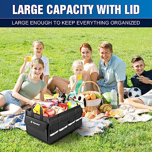 Collapsible Car Trunk Organizer with Lid, Black A83036