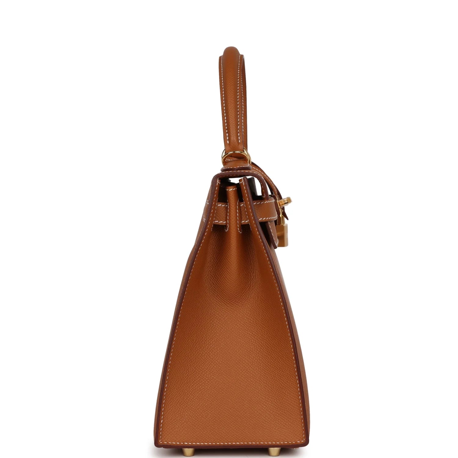 Gold Epsom Leather Kelly Sellier 28 E3230