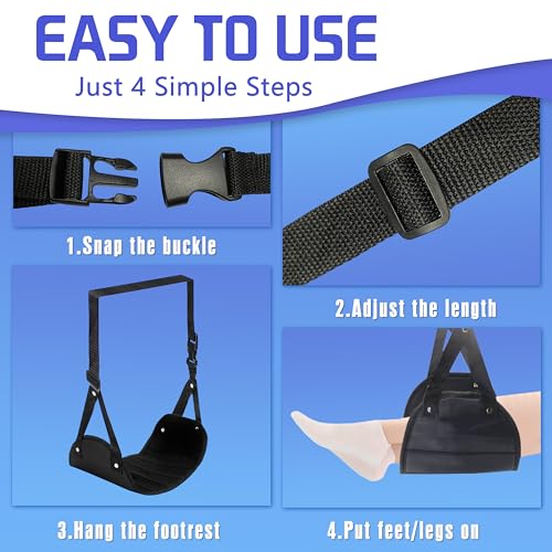 Portable Length Adjustable Airplane Foot Rest H1247
