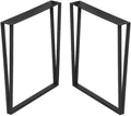 28" Height 24" Wide Black Cast Iron Metal Table Legs 2 PCS R14393