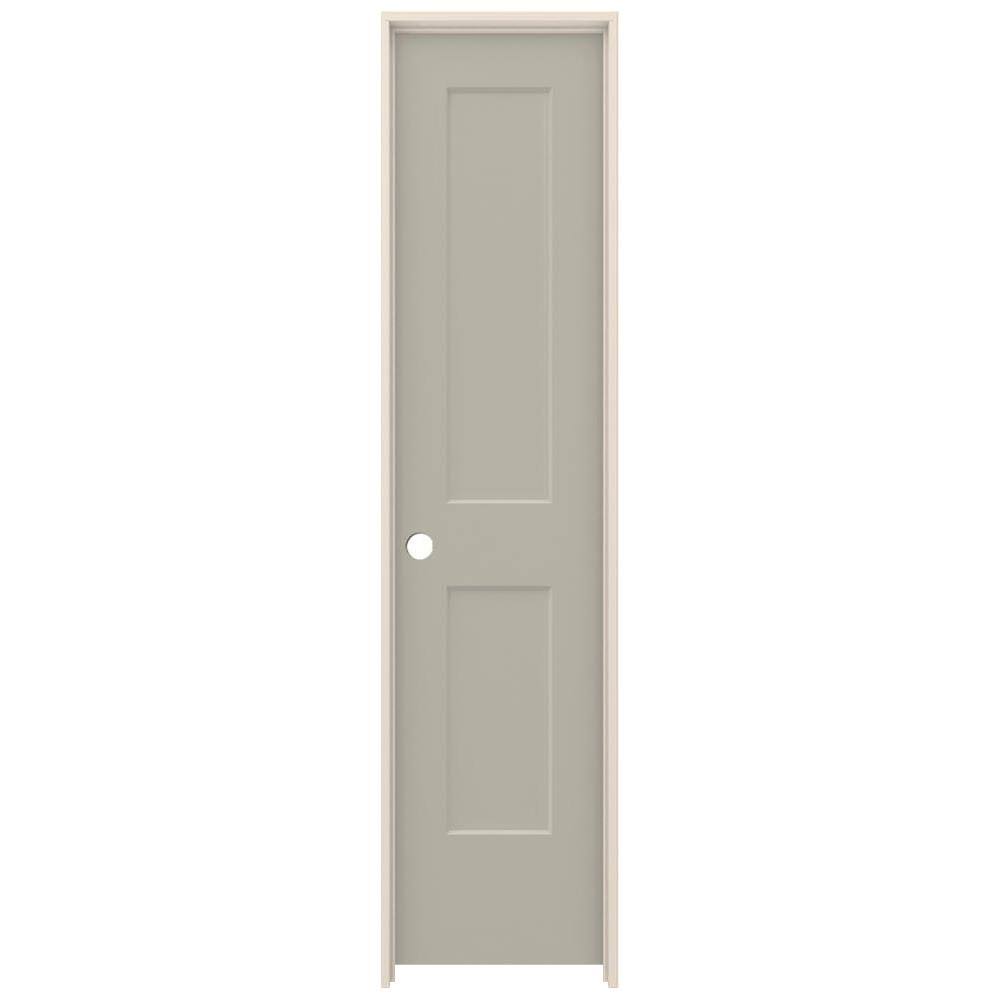20 in. x 80 in. Desert Sand Right-Hand Smooth Solid Core Molded Composite MDF Single Prehung Interior Door F449