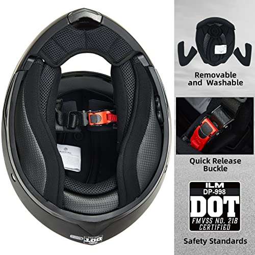 Modular Full Face Motorcycle Helmet with Dual Visor M9017