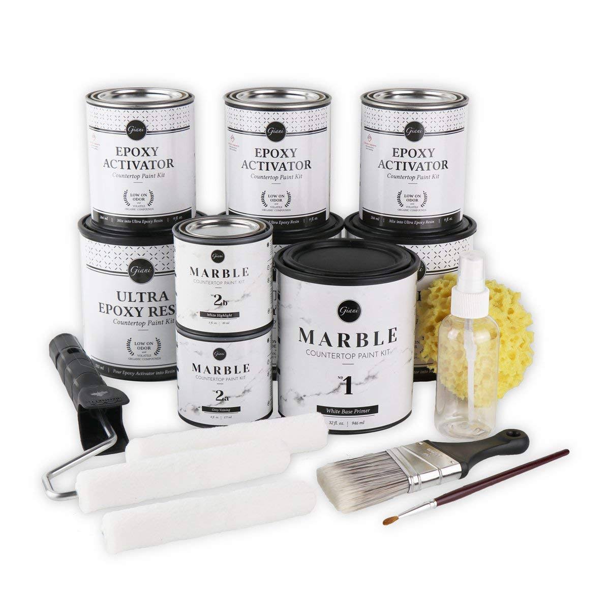 White Marble Countertop Paint Kit Y98945