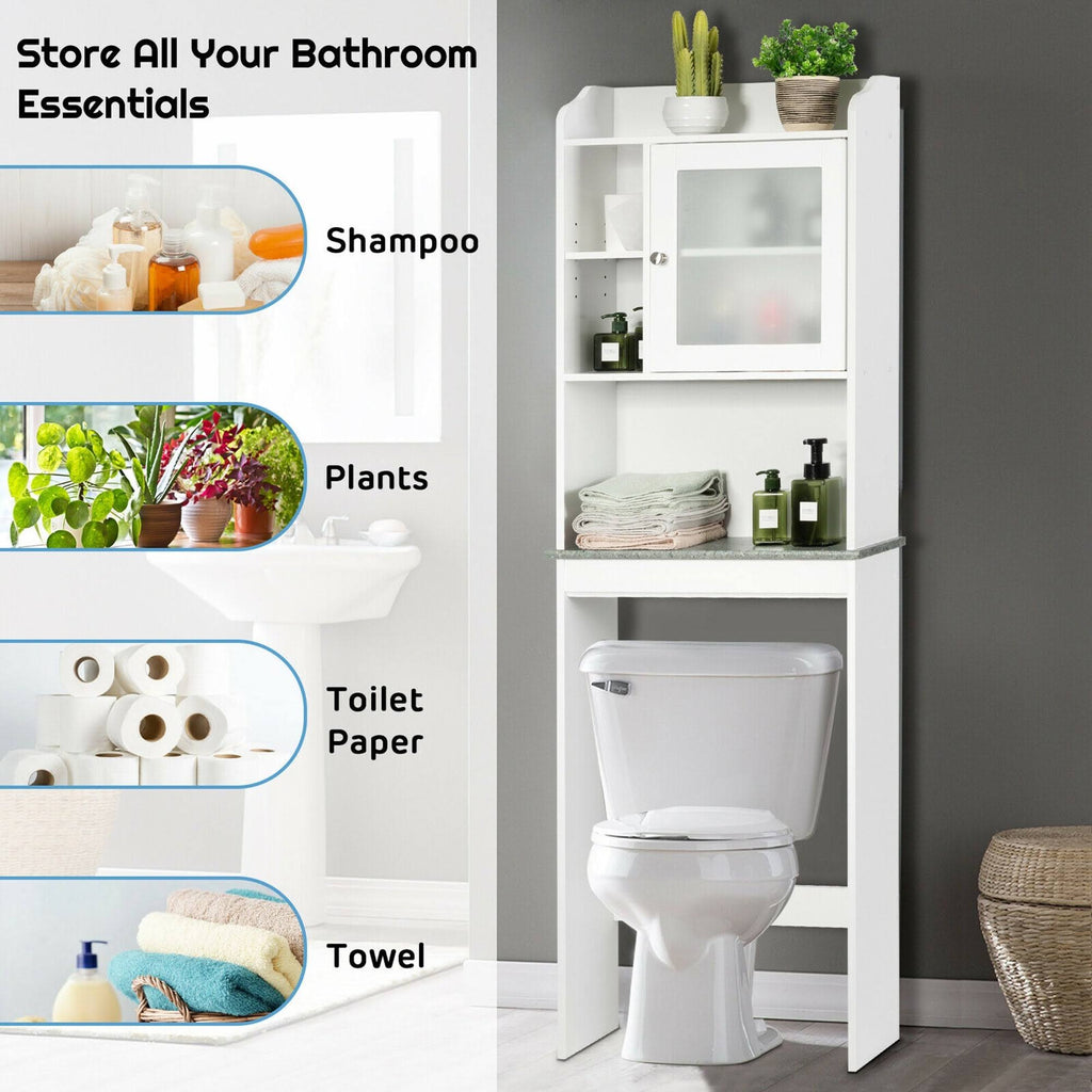 White Over The Toilet Storage Cabinet I5159