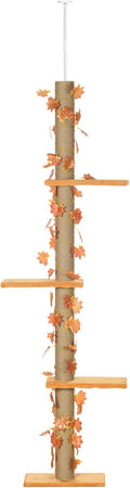 80" - 95" Adjustable 3-Level Cat Tree with Sisal Scratching Post C83812