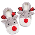 Cute Fuzzy Reindeer House Slippers Indoor Shoes H350338
