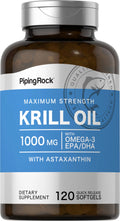 Krill Oil 1000mg 120 Softgels with Astaxanthin I941