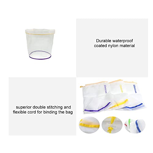 5pcs 1 Gallon Filter Bag Bubble Bag Kit Set Micron Drawstring Extraction Bags E55981