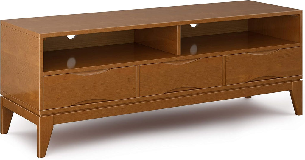 60 inch Solid Wood TV Media Stand in Walnut Brown P641084