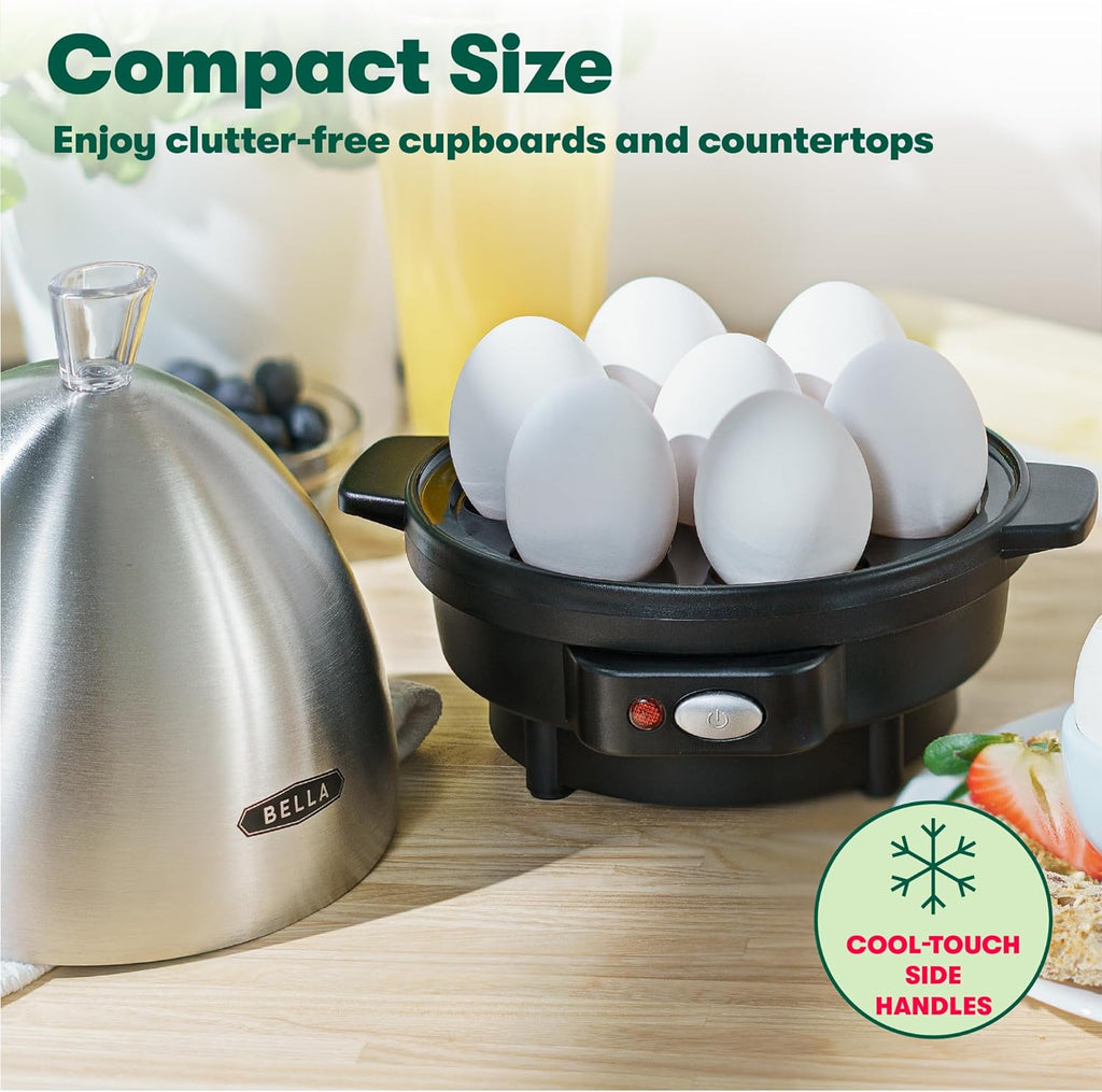Black Electric Egg Cooker with 7 Egg Capacity Tray B38530