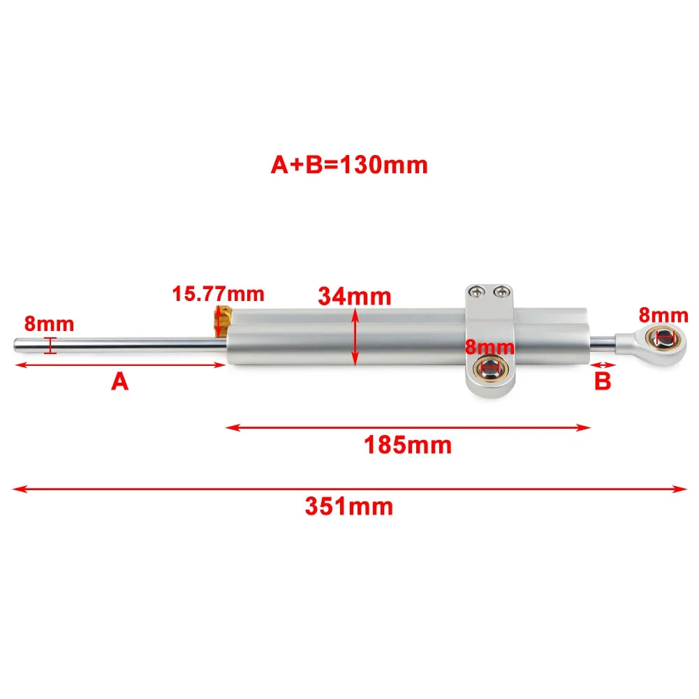 Motorcycle Universal Steering Damper Stabilizer 350MM I581