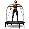 40"/48" Foldable Mini Trampoline with Adjustable Handle Resistance Bands X6886