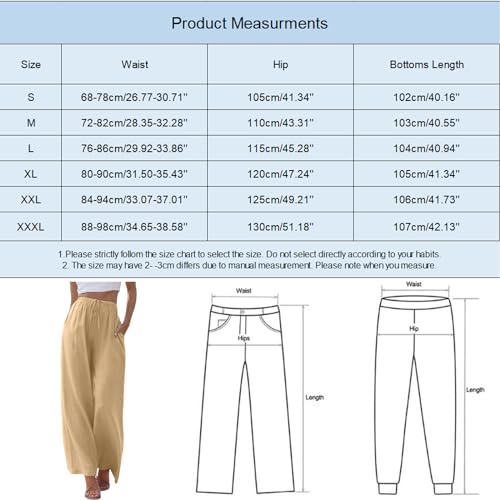 High Waisted Wide Leg Drawstring Elastic Trousers with Pockets A5393