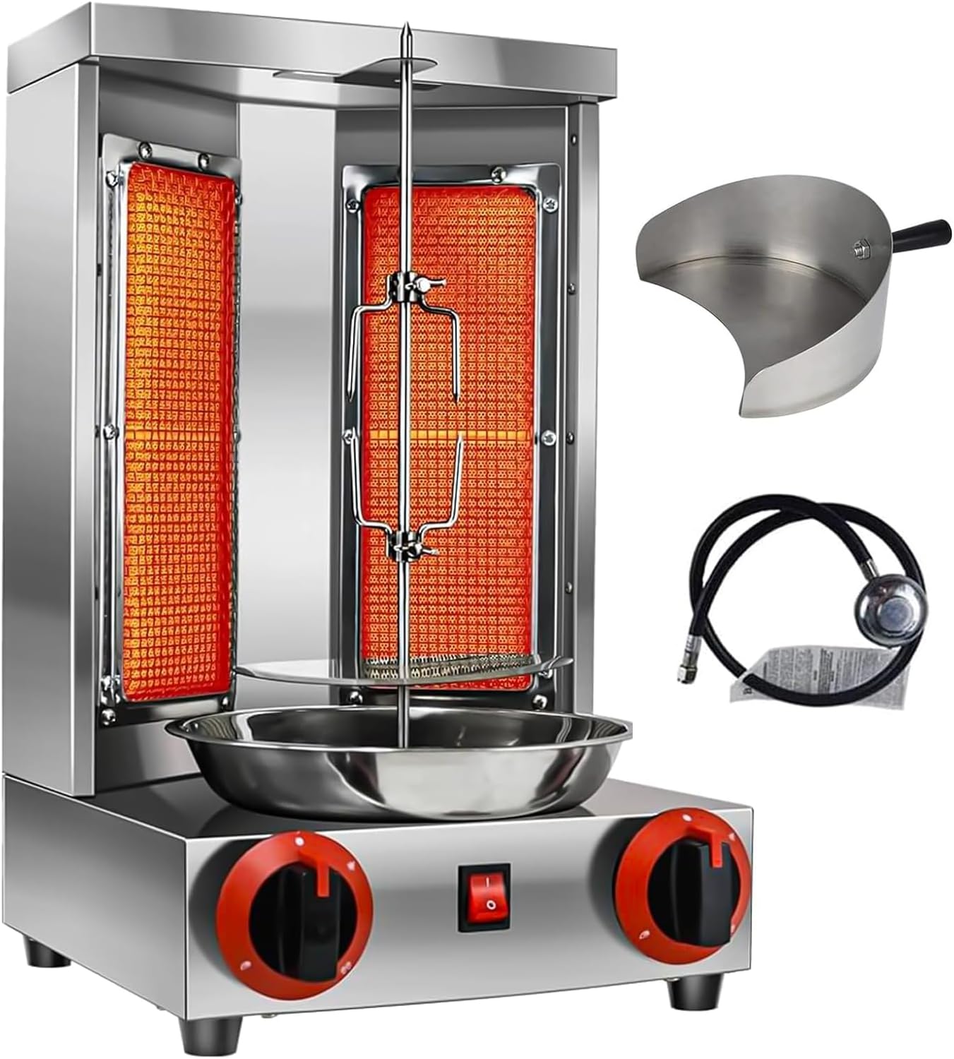 Gas Vertical Doner Kebab Machine with 2 Burner and Meat Catch Pan K77699