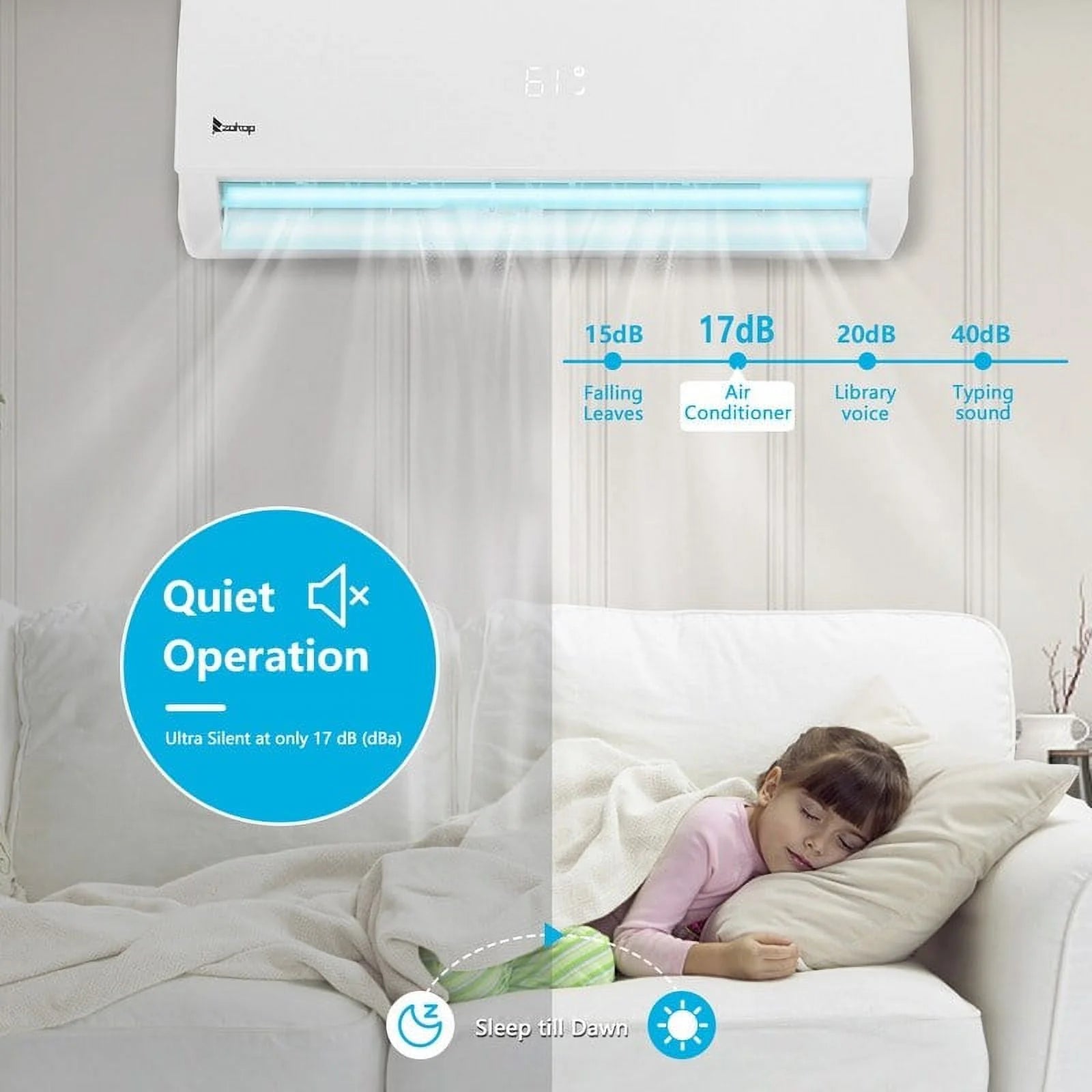 12000BTU 19Seer Mini Split Air Conditioner with Heating Function C94001