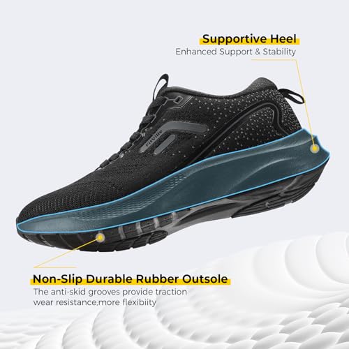 Mens Wide Width Walking Sneakers with Arch Support Q6047