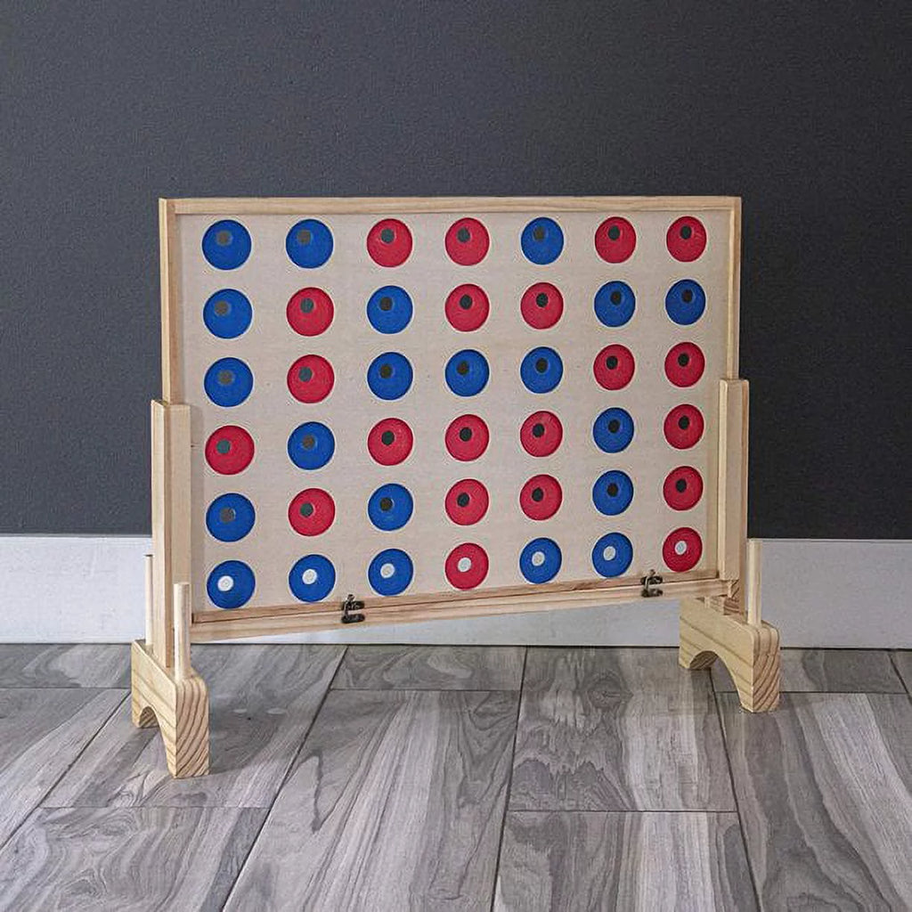 Giant Connect 4 Game Wooden Family Game N77706