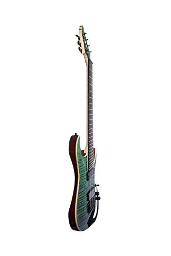 Trans Green 7 String Fanfret Electric Guitar T70889