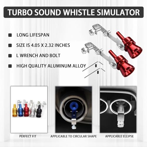 2PCS Aluminum Alloy Exhaust Turbo Whistle A565539