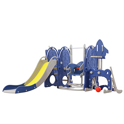 8 in 1 Toddler Slide and Swing Set W190