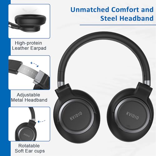 Active Noise Cancelling Bluetooth Headphones with Microphone T645