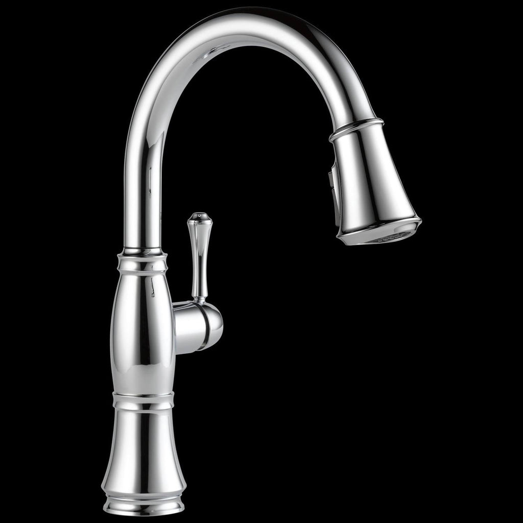 Chrome Single Handle Pull Down Kitchen Faucet F764386