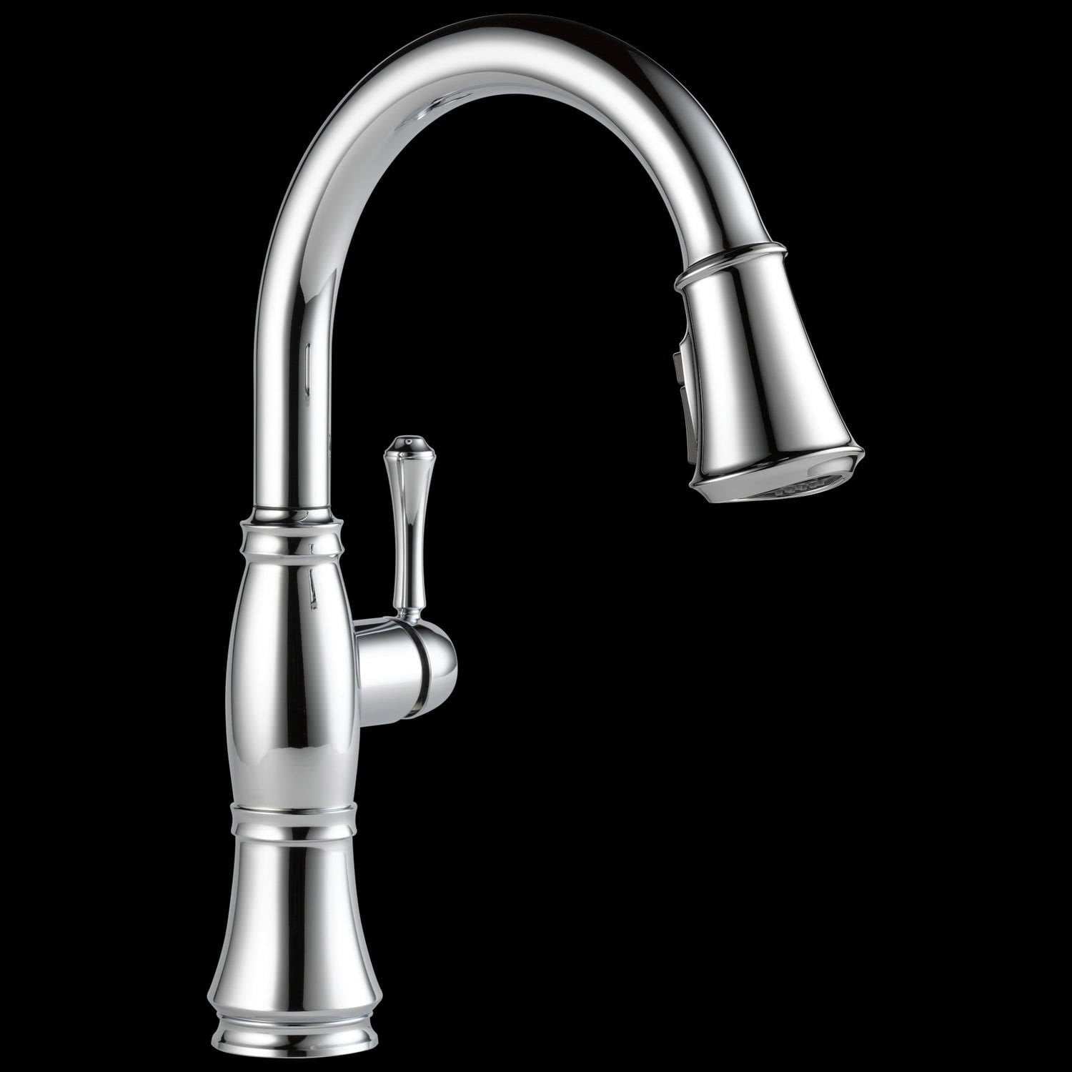 Chrome Single Handle Pull Down Kitchen Faucet F764386