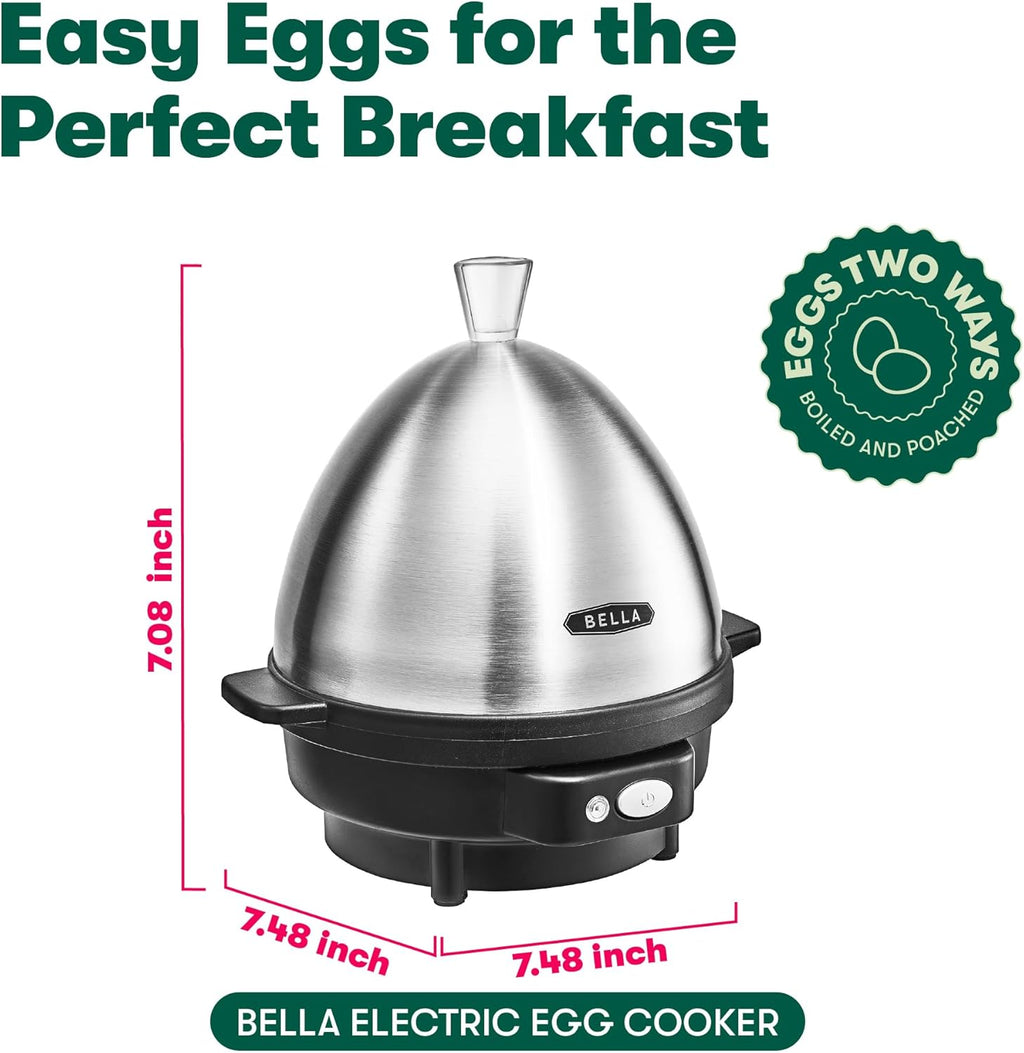 Black Electric Egg Cooker with 7 Egg Capacity Tray B38530
