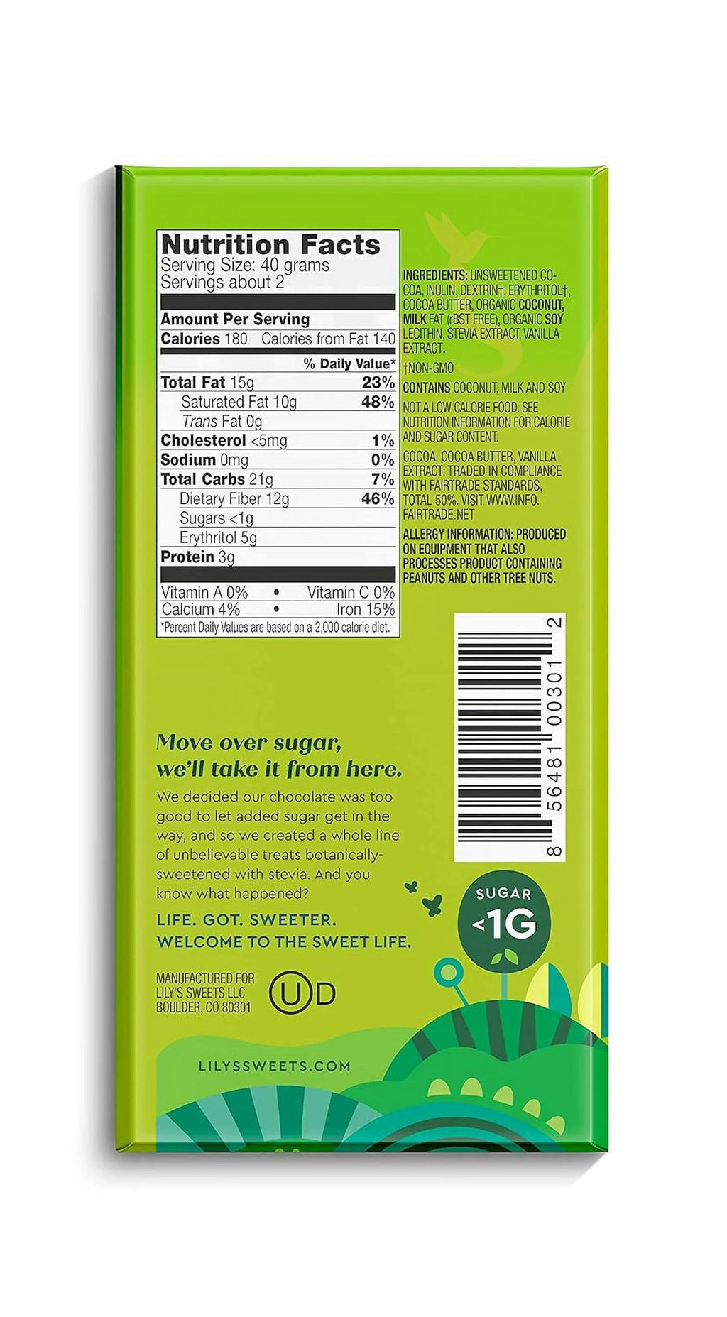 55% Dark Chocolate Bar Sampler, Stevia Sweetened, No Added Sugar, 3 Ounce, 4-Pack C30942