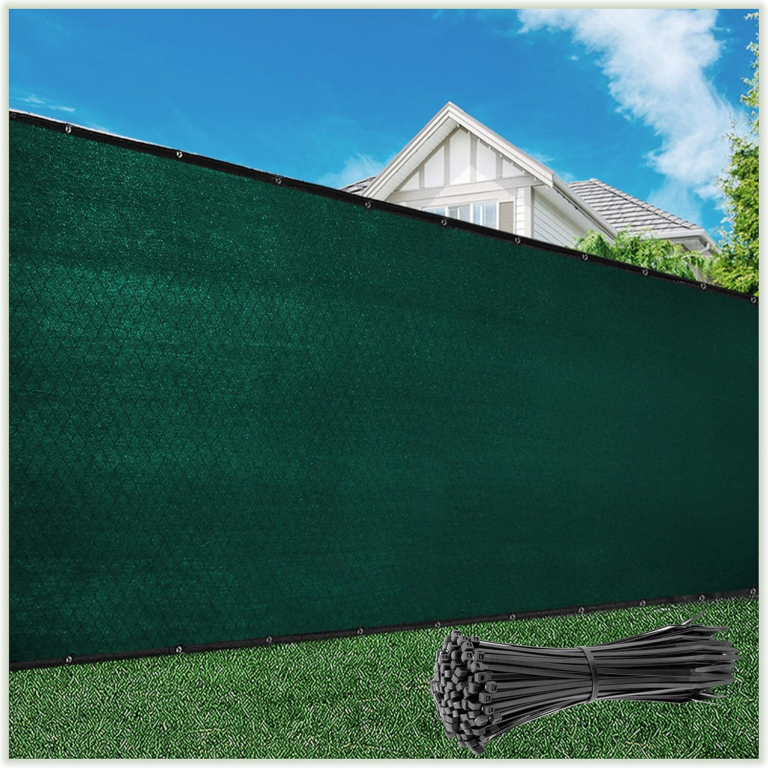 Green Fence Privacy Screen Fabric Shade Tarp Mesh Cloth H926