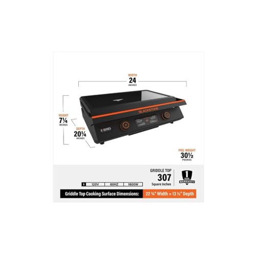 22-Inch Non Stick Ceramic Titanium Coated Stainless Steel Electric Griddle with Glass Hood K683920