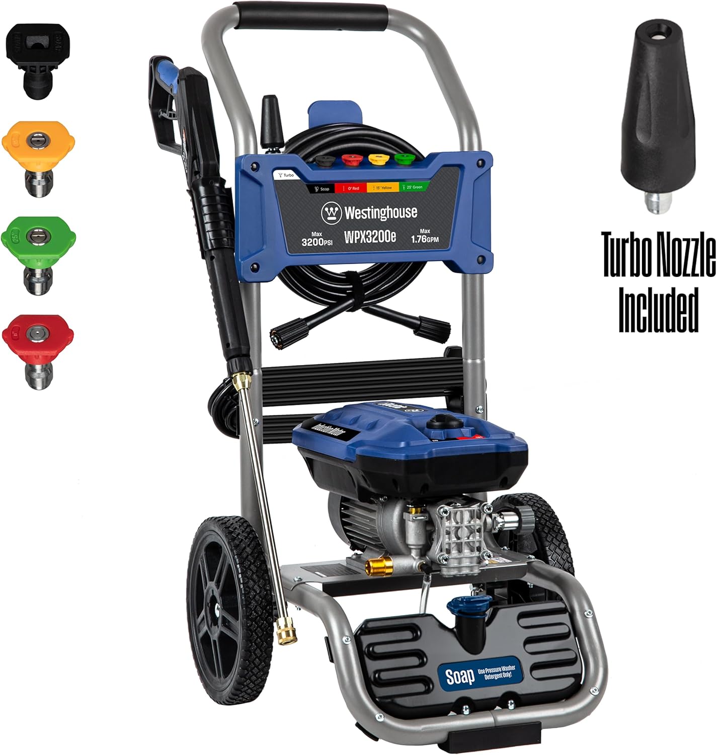 Electric Pressure Washer, 3200 PSI, 1.76 GPM, Induction Motor B985
