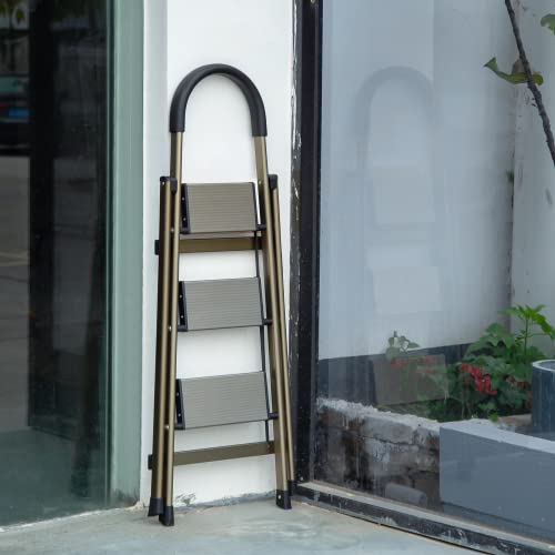 Aluminum 3-Step Folding Step Stool with Padded Grip X4917