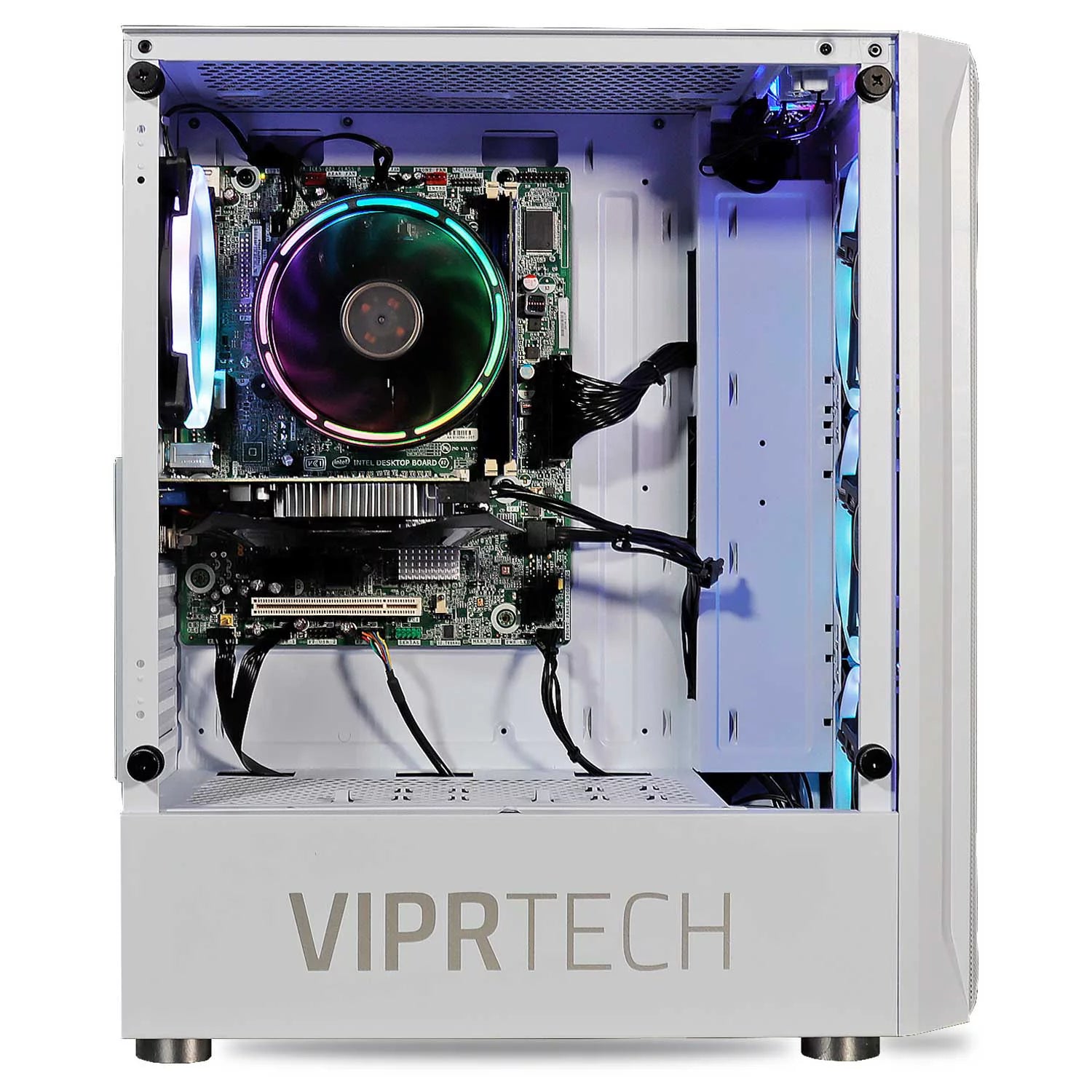 White Intel Core i5 3.40GHz GeForce GTX 650 8GB RAM 1TB HDD WiFi RGB Lighting Windows 10 Pro Gaming PC Desktop Computer W114