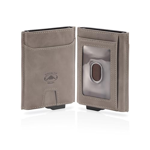 Brown Napa Leather Slim Wallet With 8 Card Holders V174