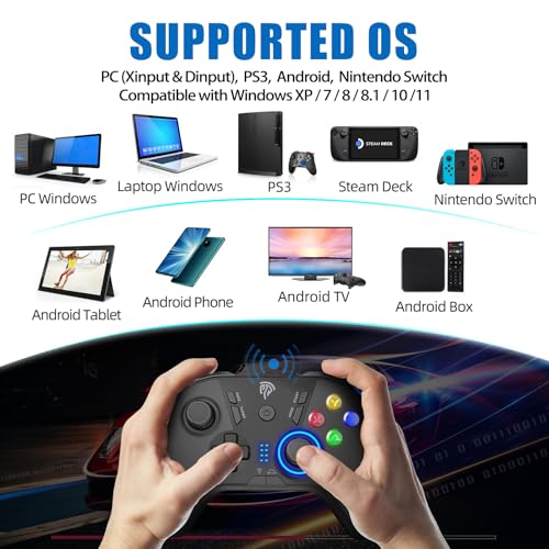 Wireless Gaming Controller with Dual Vibrate and 4 Customized Keys G6288