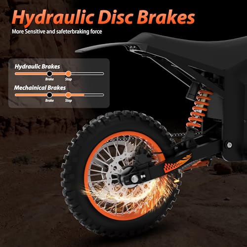 14"/12" Fat Tire 2000W Electric Dirt Bike with 48V 21AH Battery K217596
