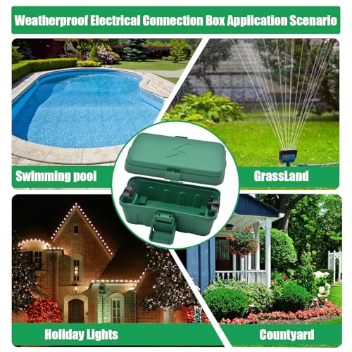 Small Weatherproof Electrical Connection Box (6 x 3.5 x 2.8 inch), Black Z3985