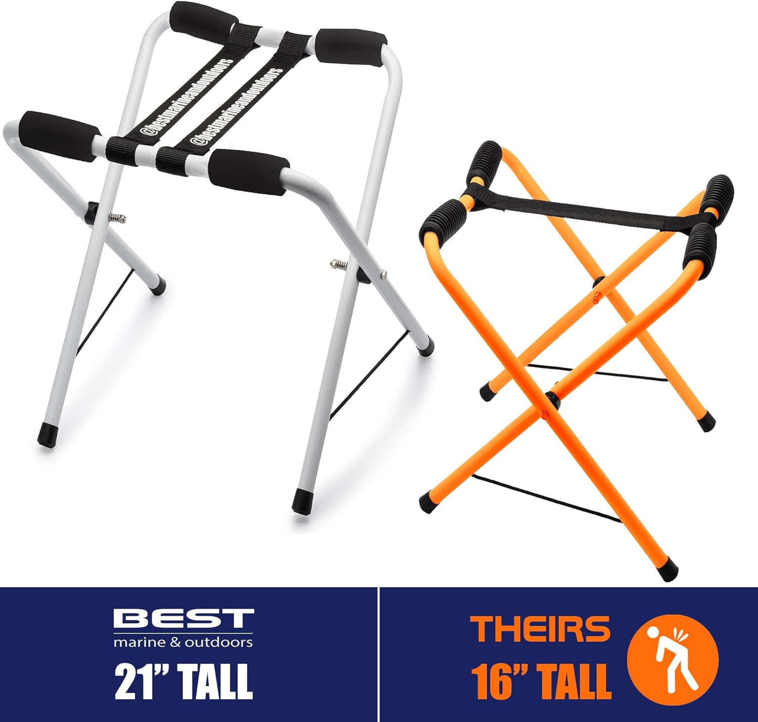 21 Inch Tall Freestanding Kayak Storage Rack E931784