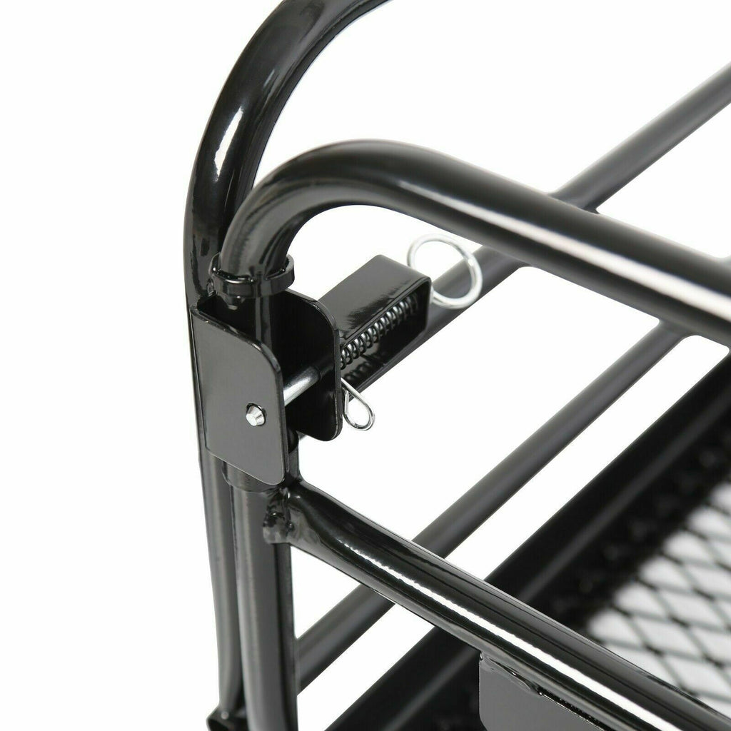 Multifunctional Folding Hitch-Mount Cargo Carrier Basket Luggage Rack U222393