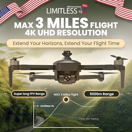 GPS 4K UHD Camera Drone with Obstacle Avoidance and 3-Axis Gimbal X368714