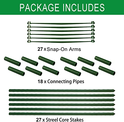 3 Packs Deformable 48inch Tomato Cages Plant Supports S3147