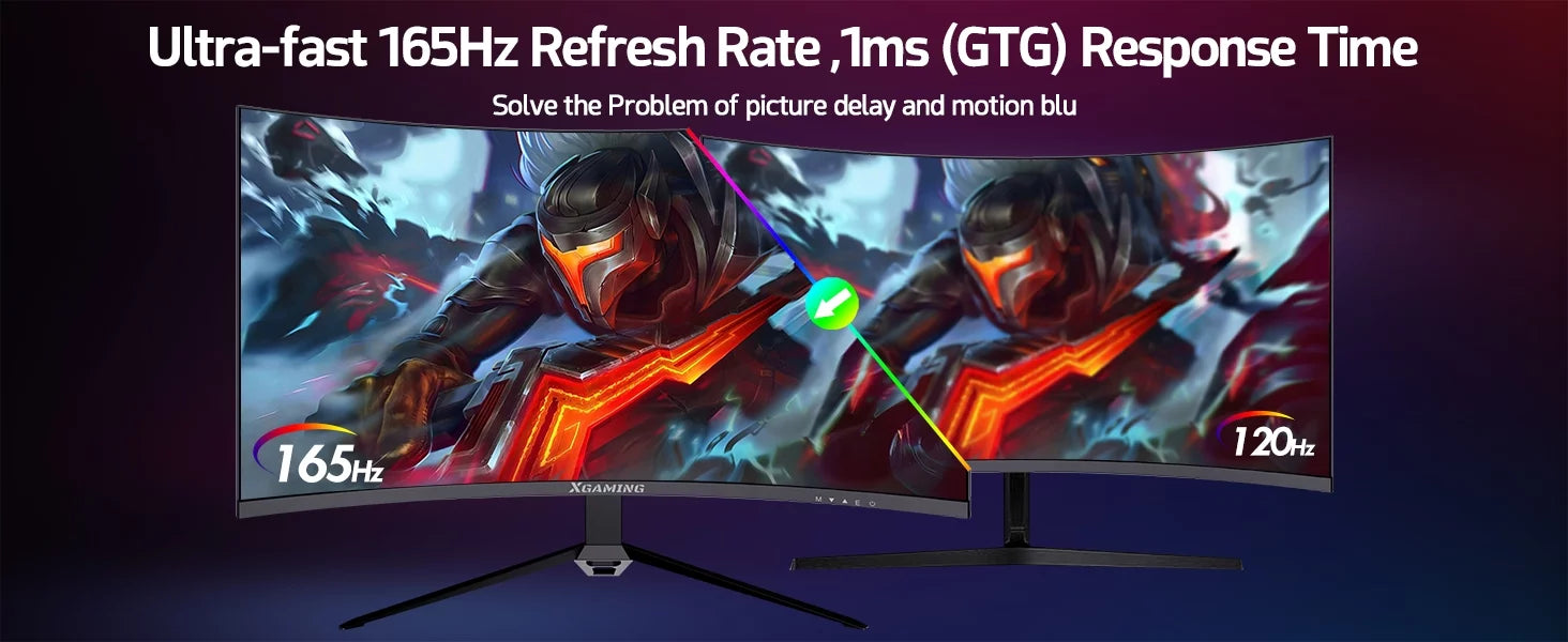 27-inch 165Hz Curved Gaming Monitor, 1440p QHD HDR Computer Monitor, Metal Black I746219