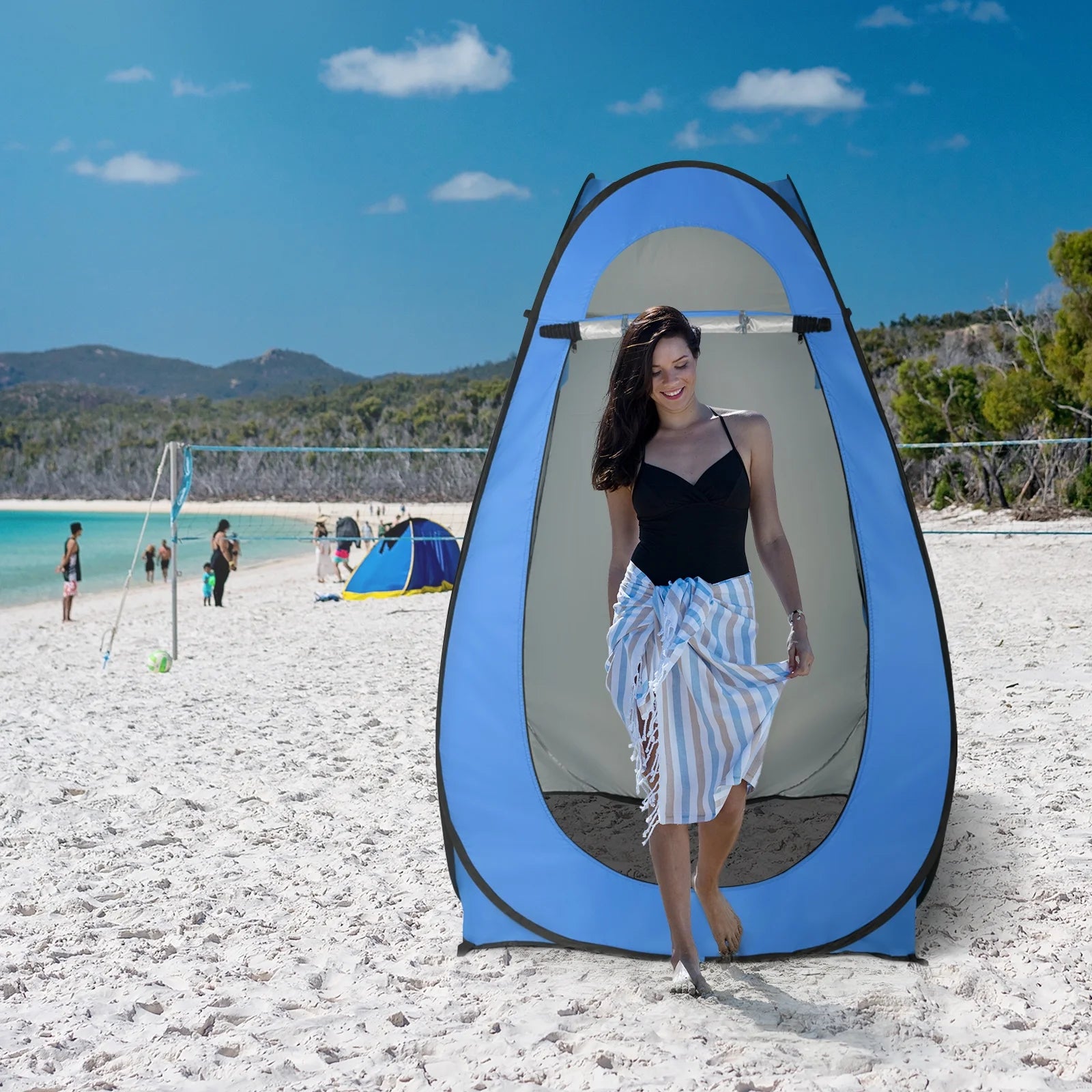 Blue Pop Up Camping Shower Tent A27503