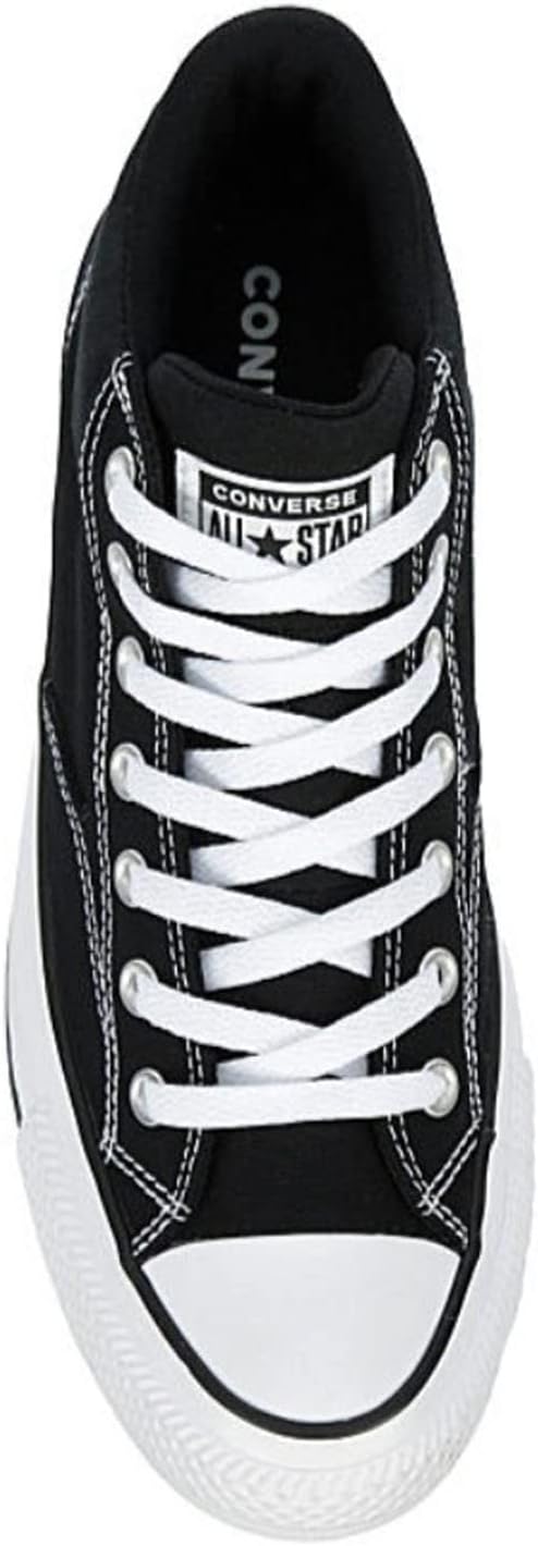 Black White Canvas Mid High Sneaker N259